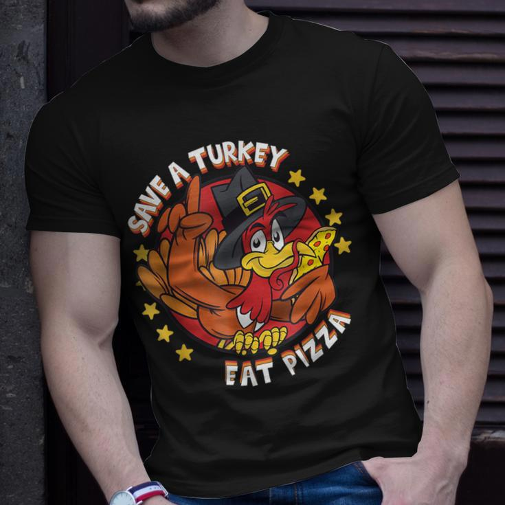 Save A Turkey Eat Pizza Vegan Thanksgiving Costume T-Shirt Gifts for Him