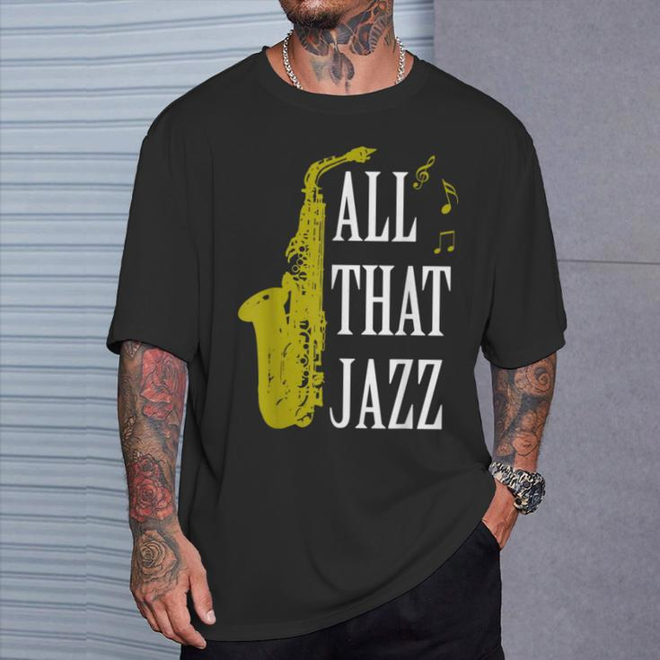 Saxophone Jazz Music Baritone Musical Blues Teacher T-Shirt Gifts for Him