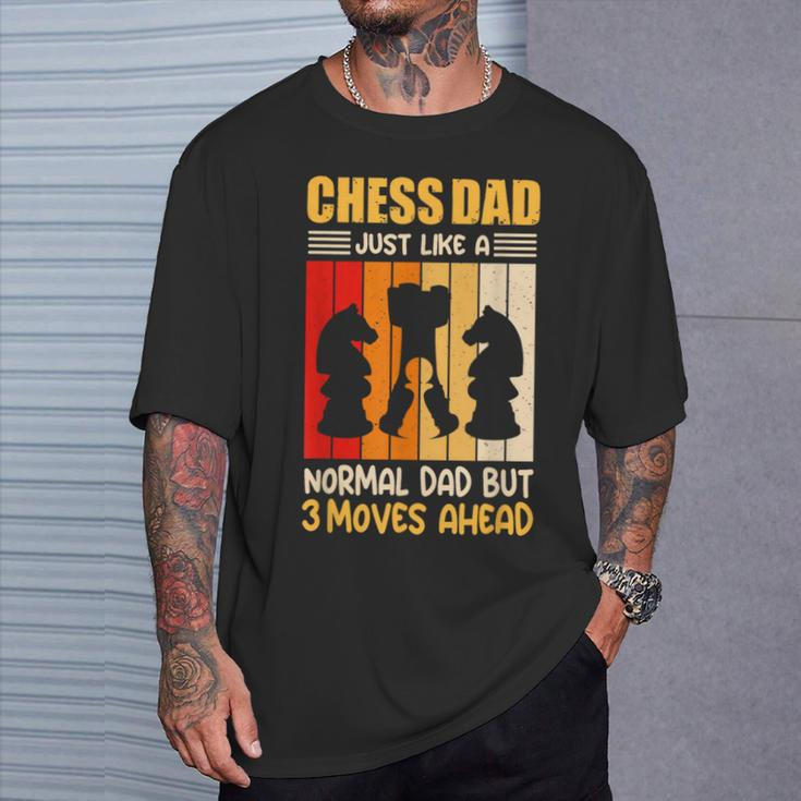 Schach Spielender Vater Schachmeister T-Shirt Geschenke für Ihn
