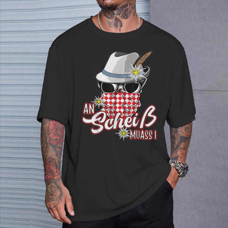 An Scheiss Muas I Hirsch Muass Grantln Bavarian Grantler T-Shirt Geschenke für Ihn