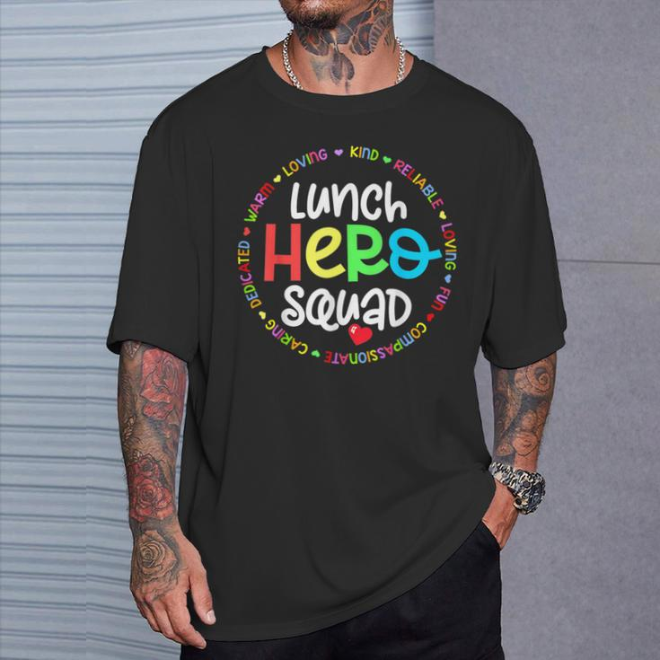 School Lunch Hero Squad Cafeteria Workers T-Shirt Gifts for Him