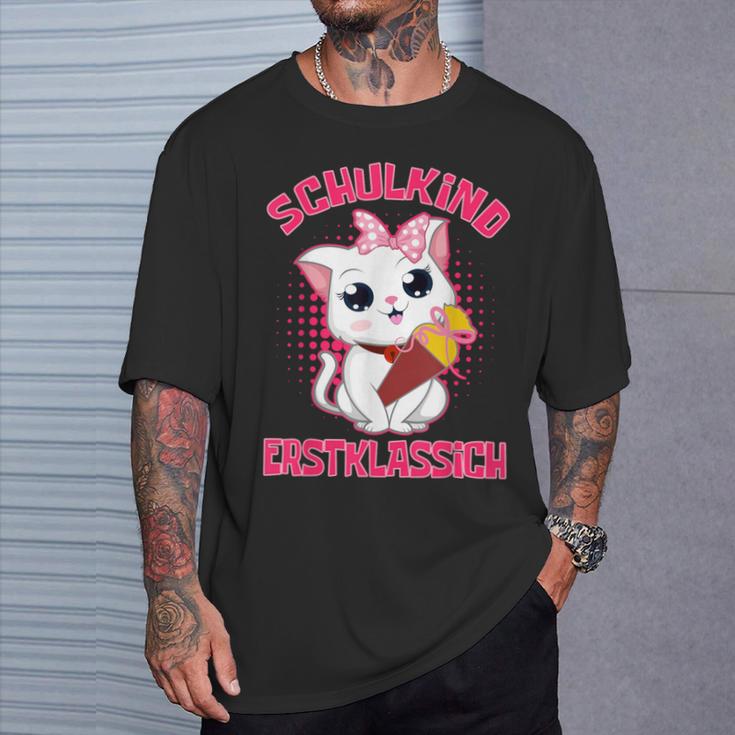 Schulkind Erstklassig Katz T-Shirt Geschenke für Ihn