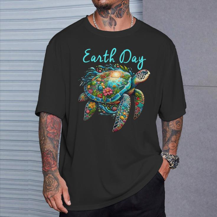 Sea Turtle Earth Day Save The Earth T-Shirt Gifts for Him