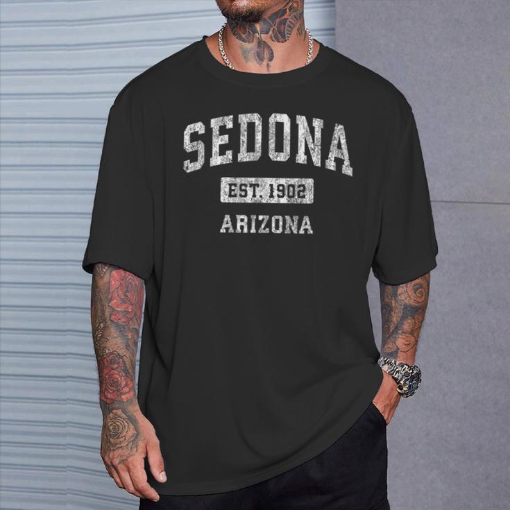 Sedona Arizona Az Vintage Sports Established T-Shirt Gifts for Him