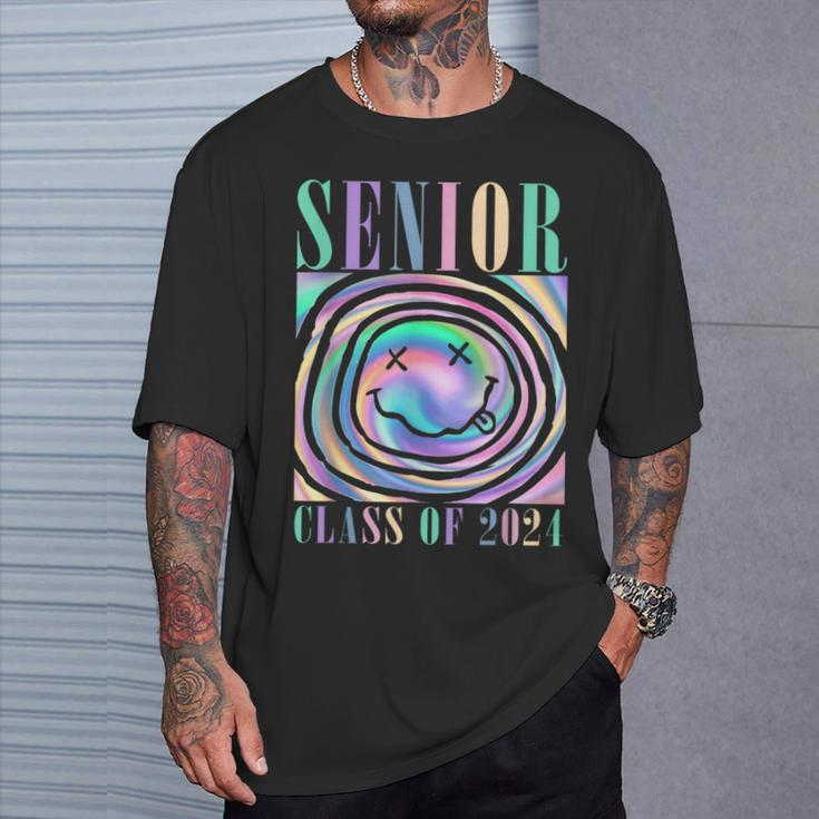 Senior 2024 Tie Dye Senior 24 Graduation Class Of 2024 T-Shirt Gifts for Him