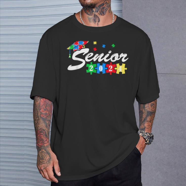 Senior Autism Graduate 2024 For Autistic Ns Graduation T-Shirt Gifts for Him
