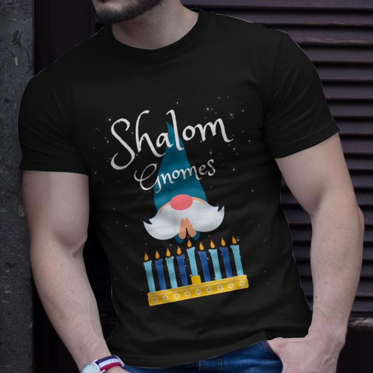 Shalom Gnomes Jewish Hanukkah Blessing Chanukah Lights T-Shirt Gifts for Him