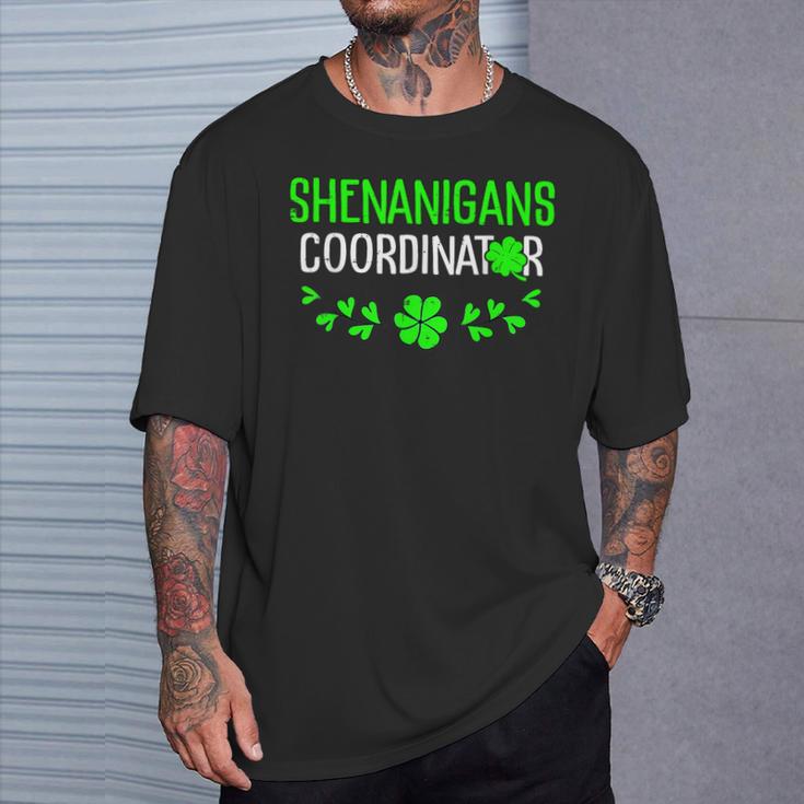 Shenanigans Coordinator Saint Irish Pats St Patrick's Day T-Shirt Gifts for Him