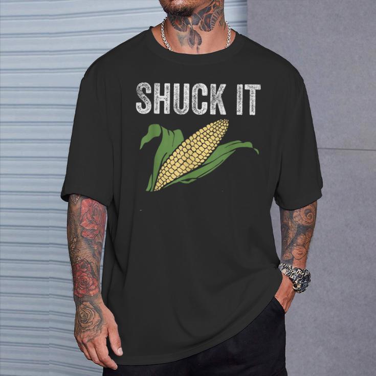 Shuck It Farmer Corn Lover Market Festival T-Shirt Gifts for Him