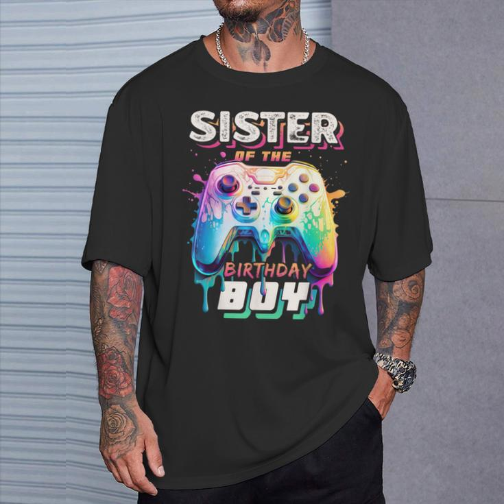 Sister Of The Birthday Boy Matching Video Game Birthday T-Shirt Gifts for Him