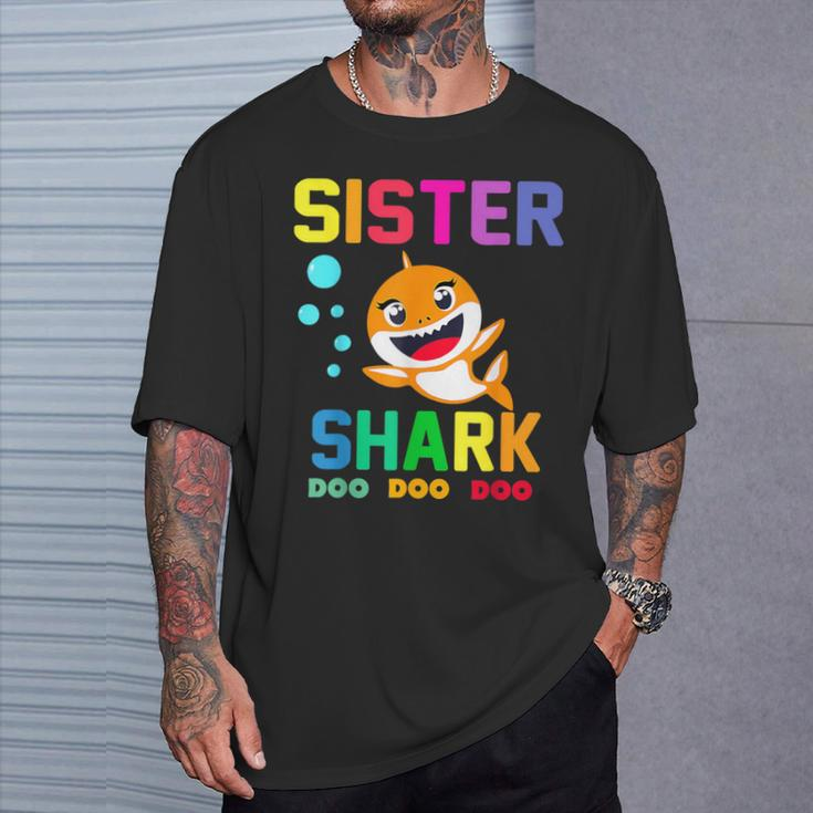 Sister Of The Shark Birthday Family Matching Birthday T-Shirt Gifts for Him