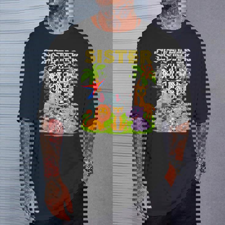 Sister Of The Wild One 1St Birthday Zoo Animal Safari Jungle T-Shirt Gifts for Him Sister Of The Wild One 1St Birthday Zoo Animal Safari Jungle T-Shirt Gifts for Him