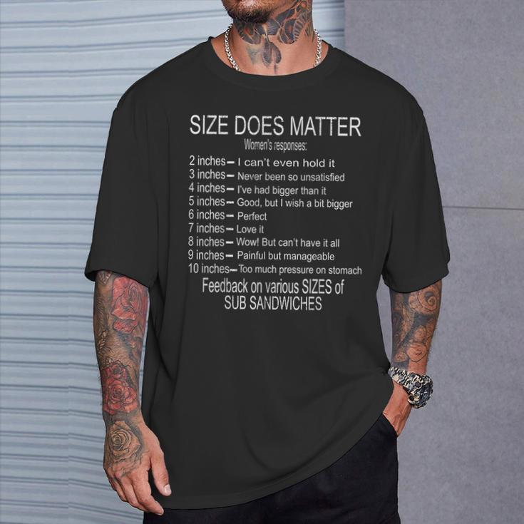 Size Does Matter Sub Sandwiches T-Shirt Gifts for Him