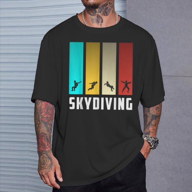 Skydiving Parachutist Wingsuit Flying Parachuting Skydiver T-Shirt Gifts for Him