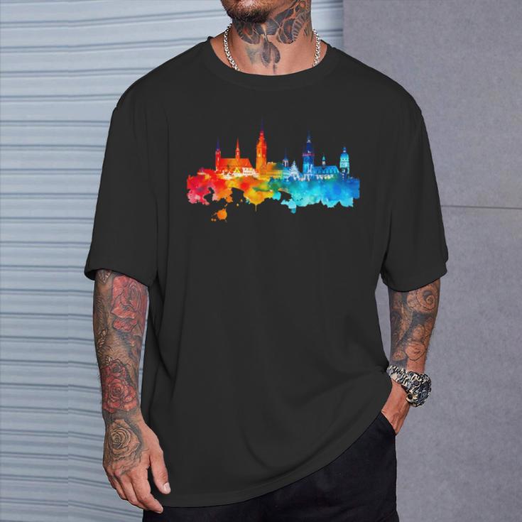 Skyline Nuremberg T-Shirt Geschenke für Ihn