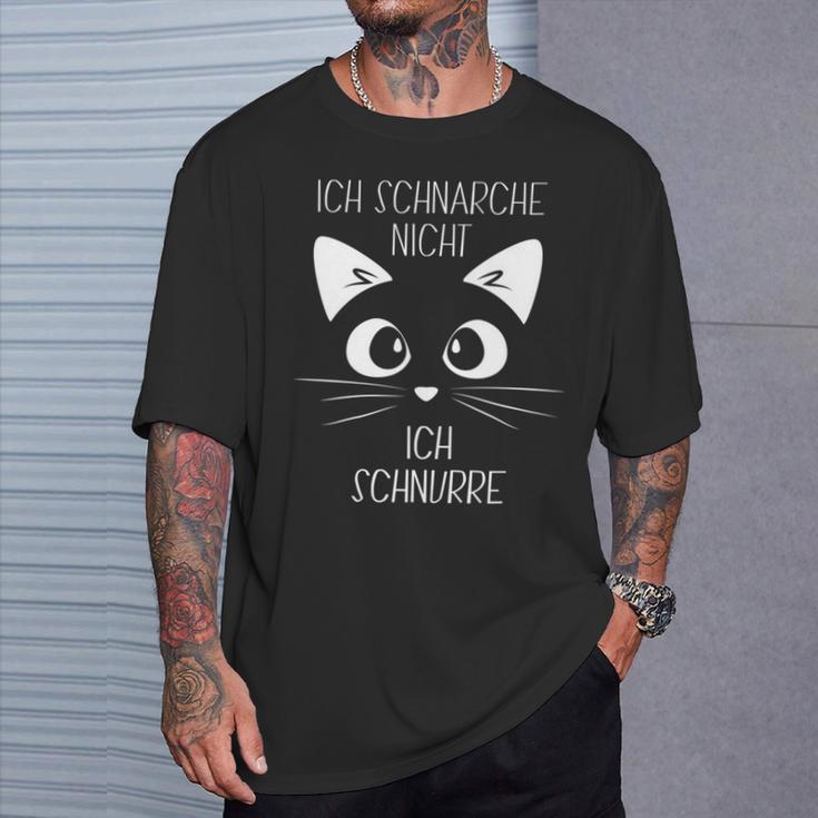 Sleep Ich Schnarche Nicht Ich Purre Katzen Ich Schnarche S T-Shirt Geschenke für Ihn