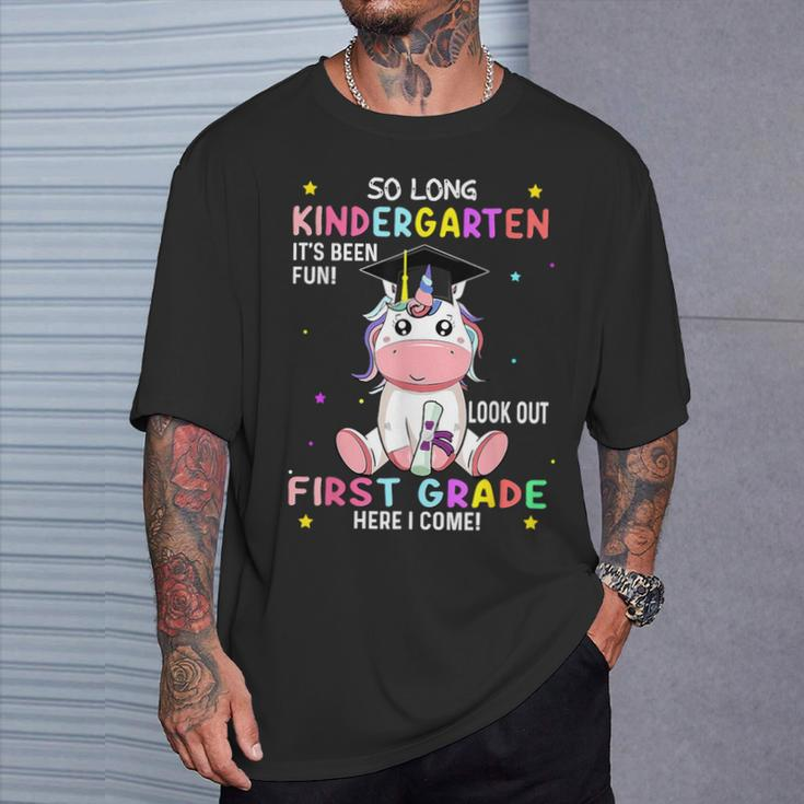 So Long Kindergarten Graduation Class 2024 Unicorn Girls T-Shirt Gifts for Him