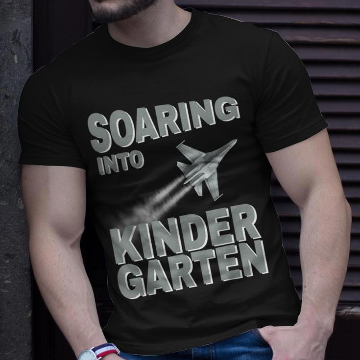 Soaring Into Kindergarten Back To School Jet Military Family T-Shirt Gifts for Him