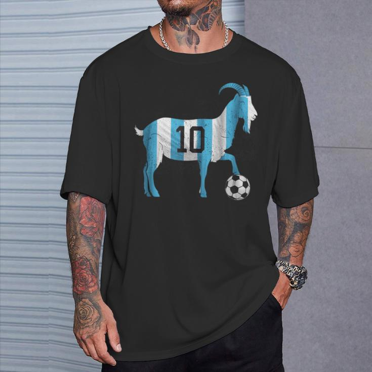 Soccer Football Greatest Of All Time Goat Number 10 T-Shirt Gifts for Him