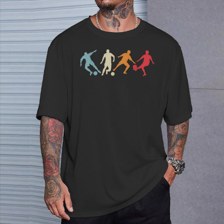 Soccer Player Retro Vintage Colors Soccer Fan Players T-Shirt Gifts for Him