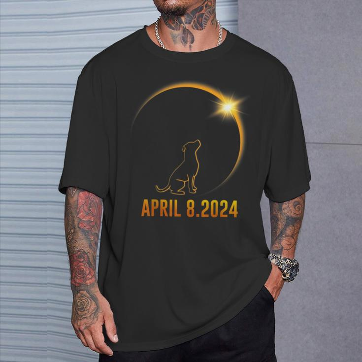 Solar Eclipse 2024 Dog Totality T-Shirt Gifts for Him