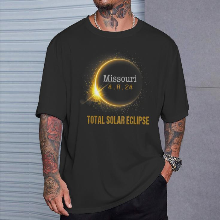 Solar Eclipse 2024 Total Solar Eclipse State Missouri T-Shirt Gifts for Him