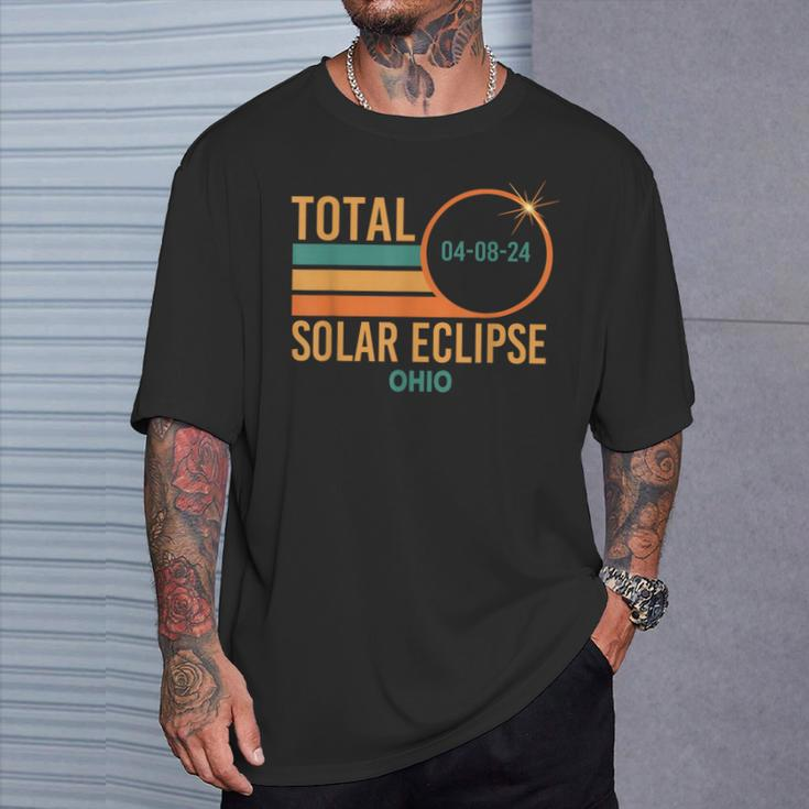 Solar Eclipse Ohio April 8 2024 Total Totality T-Shirt Gifts for Him