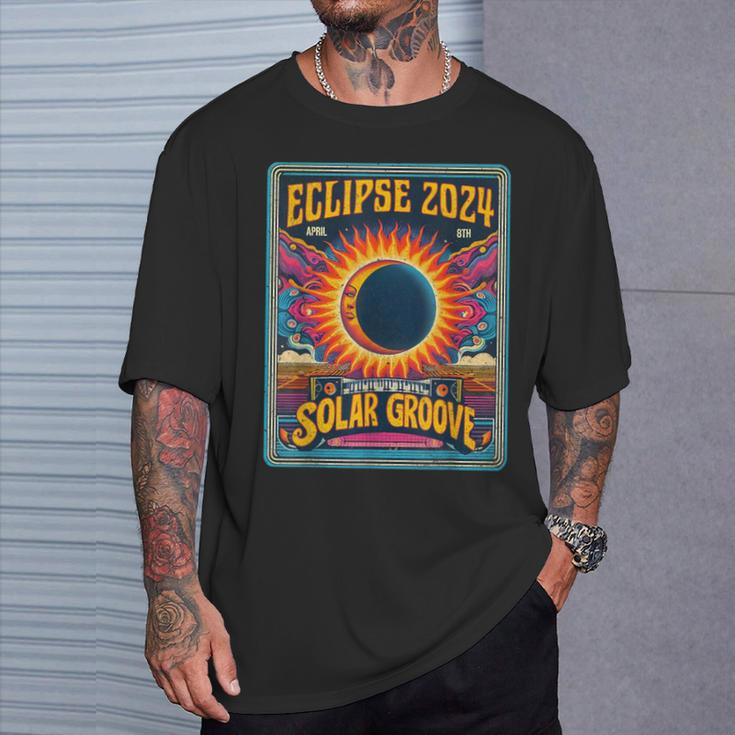 Solar Eclipse Retro Style Path Of Totality 2024 Vintage T-Shirt Gifts for Him