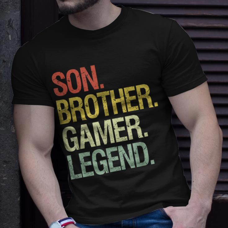 Son Brother Gamer Legend Gaming For Nage Boys T-Shirt Gifts for Him