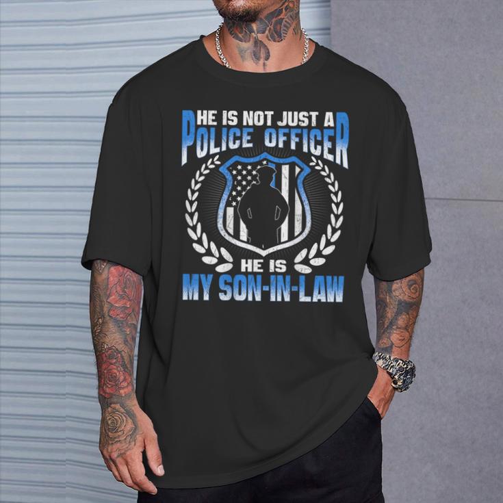 My Son-In-Law Is A Police Officer Proud Police Parent-In-Law T-Shirt Gifts for Him