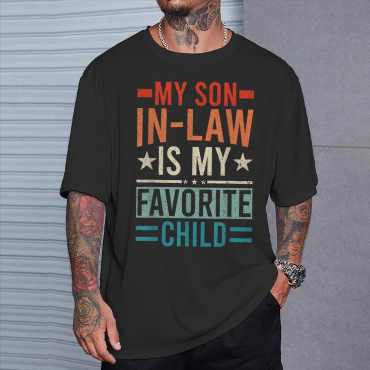 My Son In Law Is My Favorite Child Retro Son In Law T-Shirt Gifts for Him