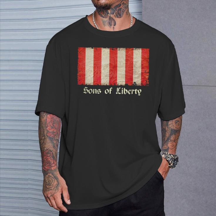 Sons Of Liberty Flag T-Shirt Gifts for Him