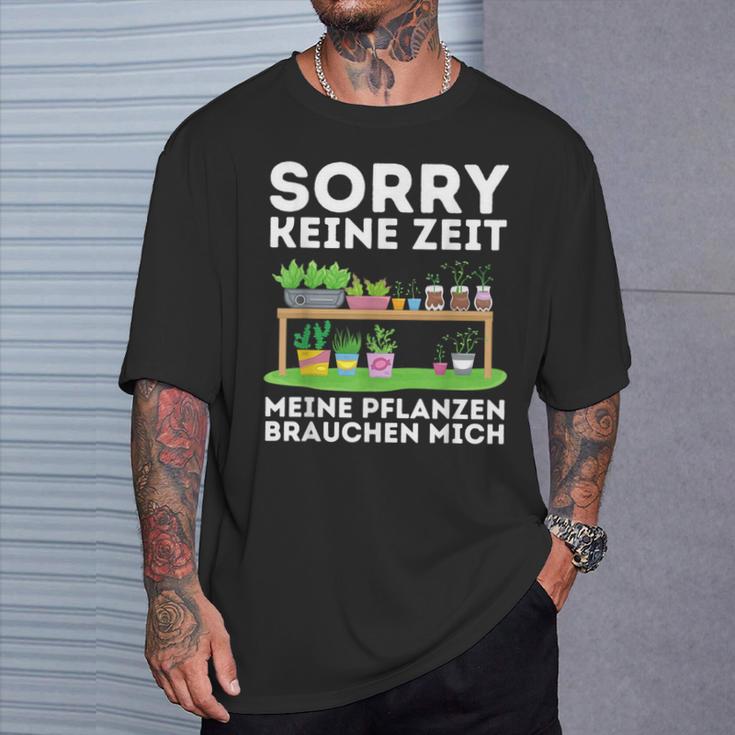 Sorry Keine Zeit Gärtner Hobbygärtner Garten Gärtnerin T-Shirt Geschenke für Ihn