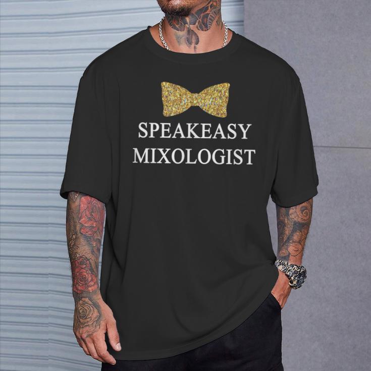 Speakeasy Mixologist 1920S Speakeasy Bartender Bow Tie T-Shirt Gifts for Him