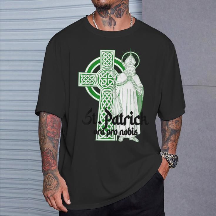 St Patrick Ora Pro Nobis Catholic Ireland Prayer Christian T-Shirt Gifts for Him