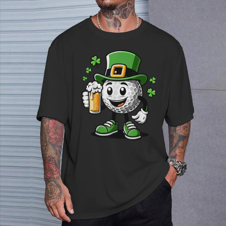 St Patrick's Day Irish Golf Ball Beer Golfing Golfer T-Shirt Gifts for Him