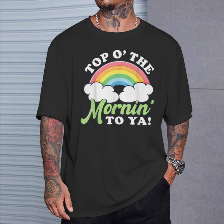 St Patrick's Day Top O The Mornin To Ya St Paddy's Rainbow T-Shirt Gifts for Him