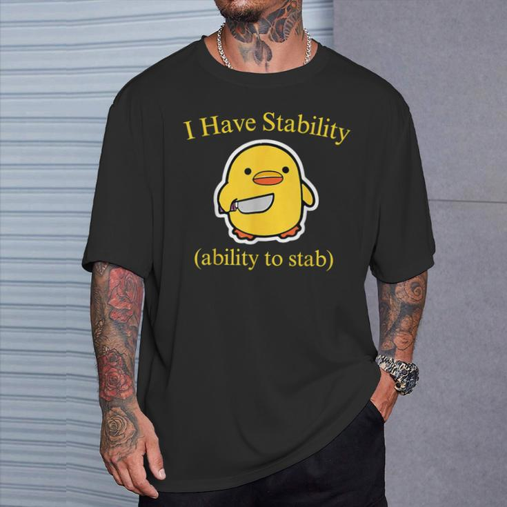 I Have Stability Ability To Stab Meme T-Shirt Gifts for Him