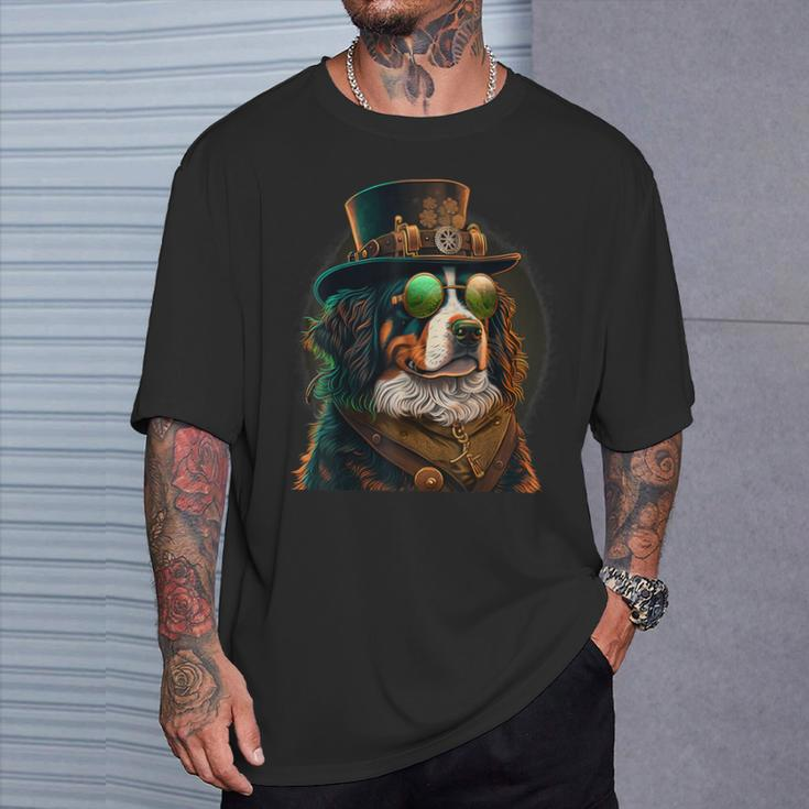 Steampunk Bernese Mountain Dog T-Shirt Gifts for Him