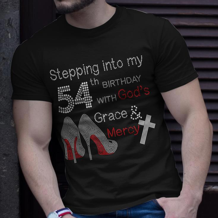 Stepping Into My 54Th Birthday With God's Grace And Mercy T-Shirt Gifts for Him