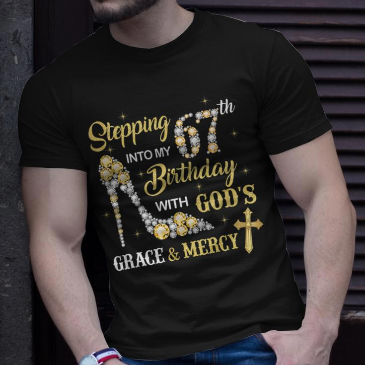 Stepping Into My 67Th Birthday With God's Grace And Mercy T-Shirt Gifts for Him