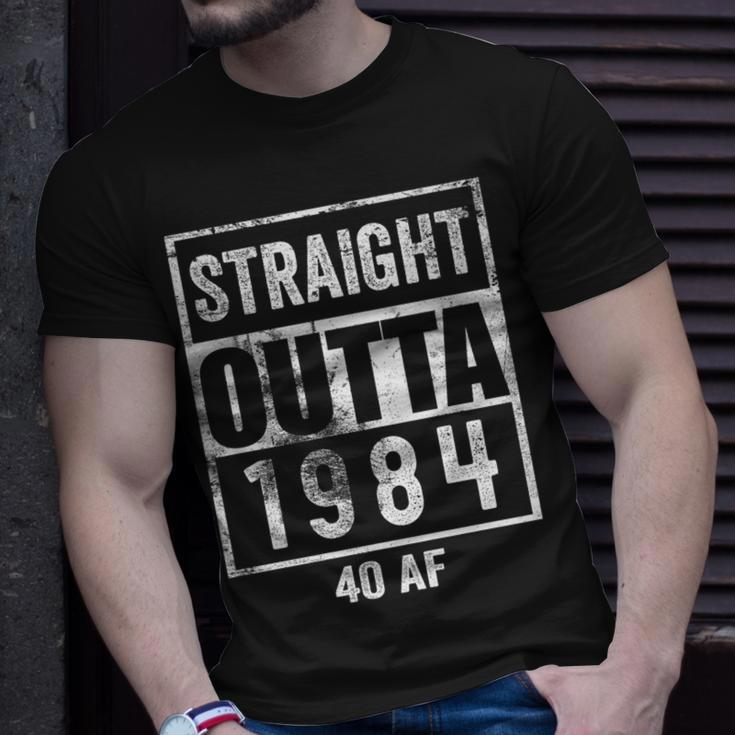 Straight Outta 1984 40 Af 40 Years 40Th Birthday Gag T-Shirt Gifts for Him