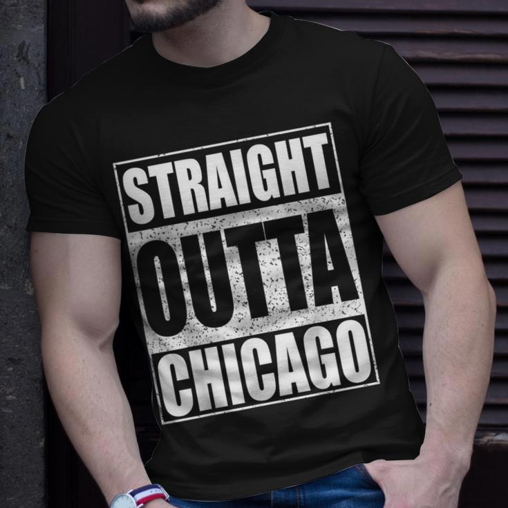 Straight Outta Chicago Illinois State T-Shirt Gifts for Him