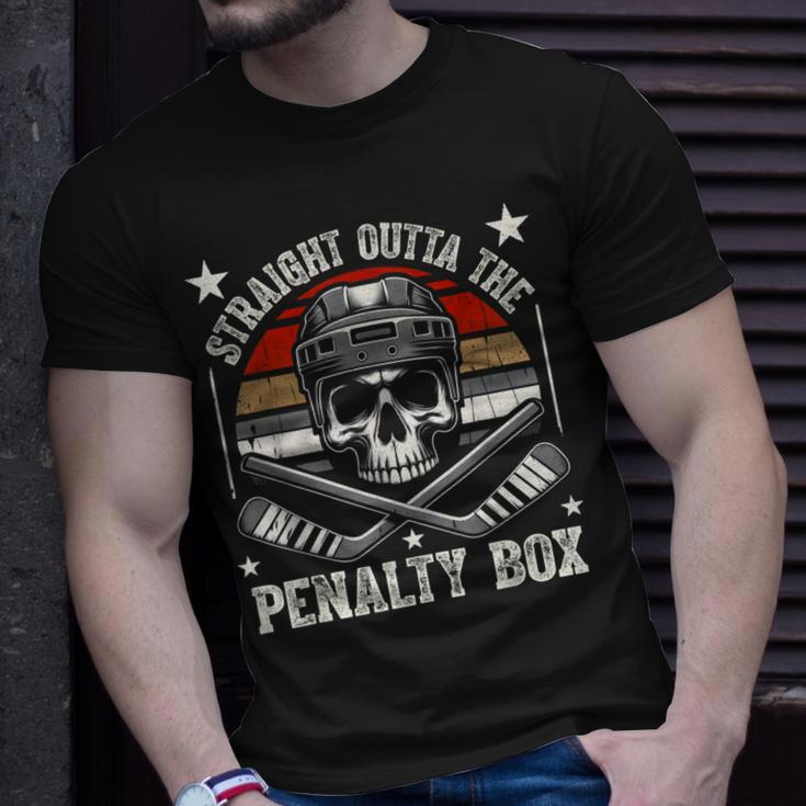 Straight Outta The Penalty Box Hockey Player Fan Lover T-Shirt Gifts for Him