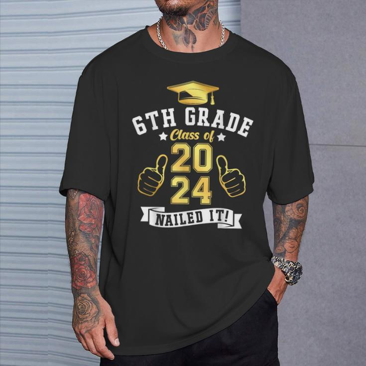 Students 6Th Grade Class Of 2024 Nailed It Graduation T-Shirt Gifts for Him