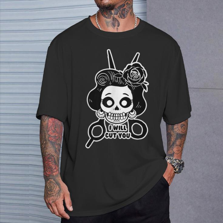 Sugar Skull Will Cut You Calavera Day Of The Dead T-Shirt Gifts for Him