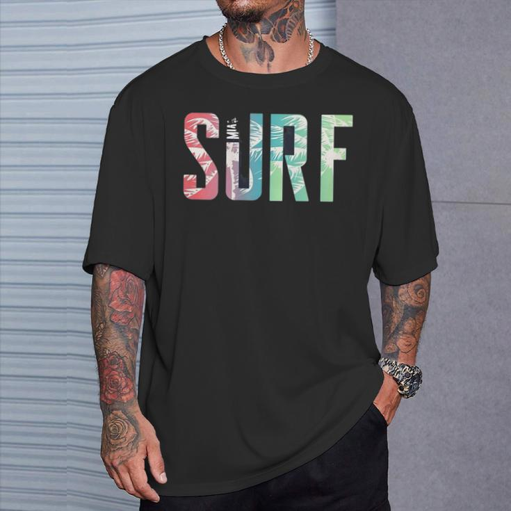 Surfer Surfboard Surf Club Retro Vintage Hawai Beach T-Shirt Gifts for Him