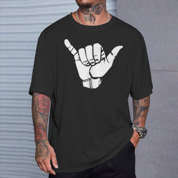 Surfer's Shaka Hand Sign Surfing Surf Culture T-Shirt Gifts for Him