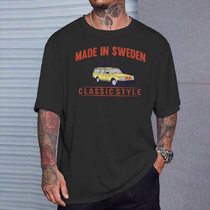 Sweden Car V 240 For Car Lovers T-Shirt Geschenke für Ihn
