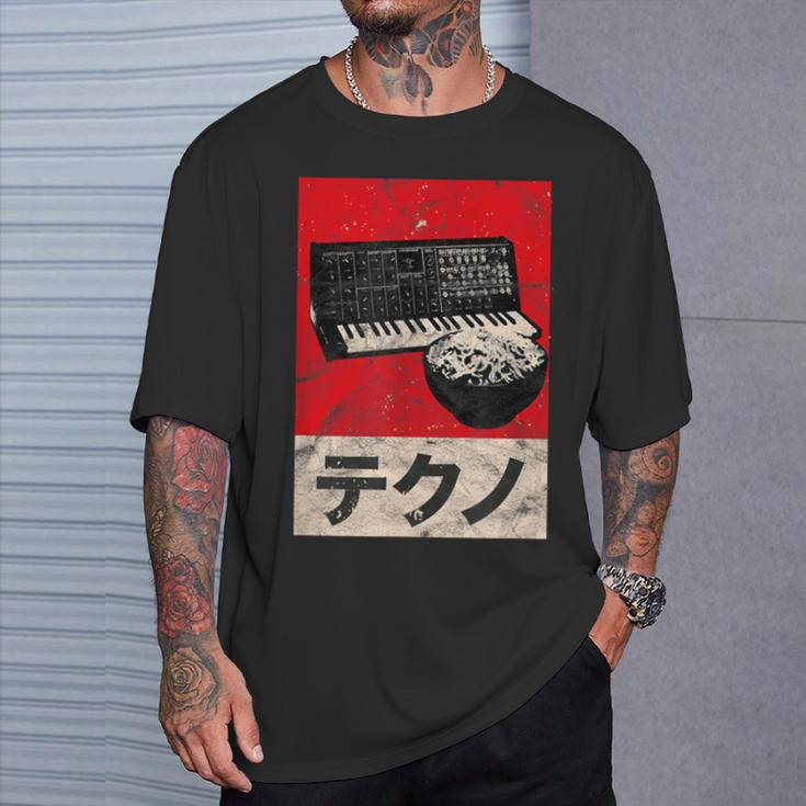 Synthesizer Ramen Vintage Analog Japanese Synth Retro Asdr T-Shirt Gifts for Him